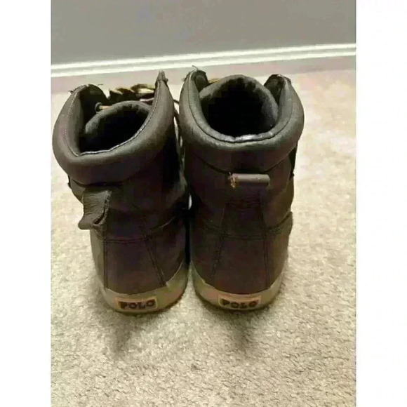 Mens polo ralph lauren leather boots size 10.5D Tedd - Picture 4 of 8